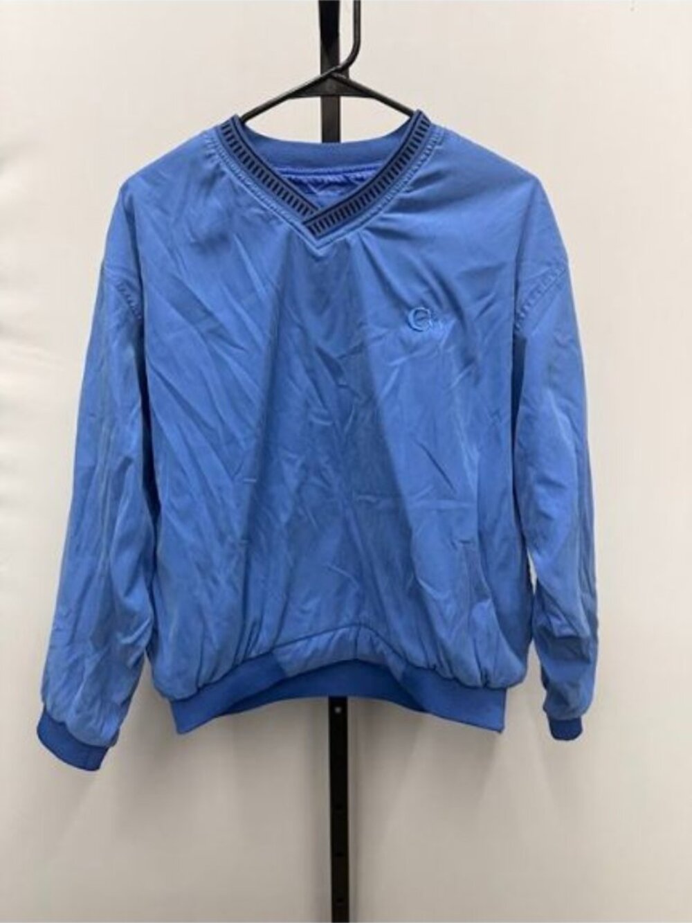 St. Martin Collection by Turfer Vintage Blue V-Neck Pullover Windbreaker Jacket